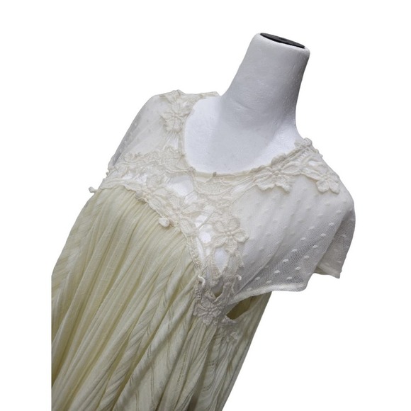 Free People Stars Align Swiss Dot Lace Flowy Sheer Boho Babydoll Tank Top Size M - Picture 13 of 15